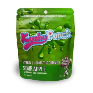 SOUR APPLE-Cannabis Infused Gummies-Kushy Punch